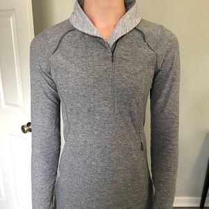 Lululemon Athletica 3/4 Zip Long Sleeve Top